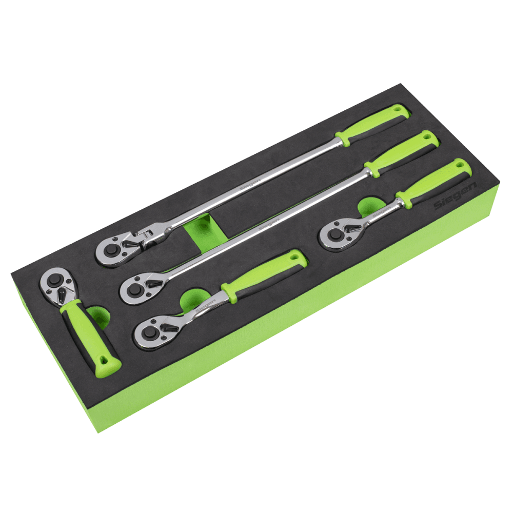Ratchet Wrench Set 1/4"Sq 5pc Drive Flip Reverse Model No- S01290