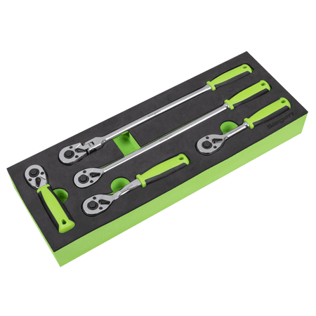 Ratchet Wrench Set 1/4"Sq 5pc Drive Flip Reverse Model No- S01290