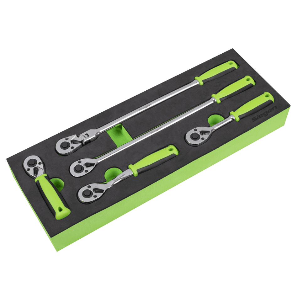 Ratchet Wrench Set 1/4"Sq 5pc Drive Flip Reverse Model No- S01290