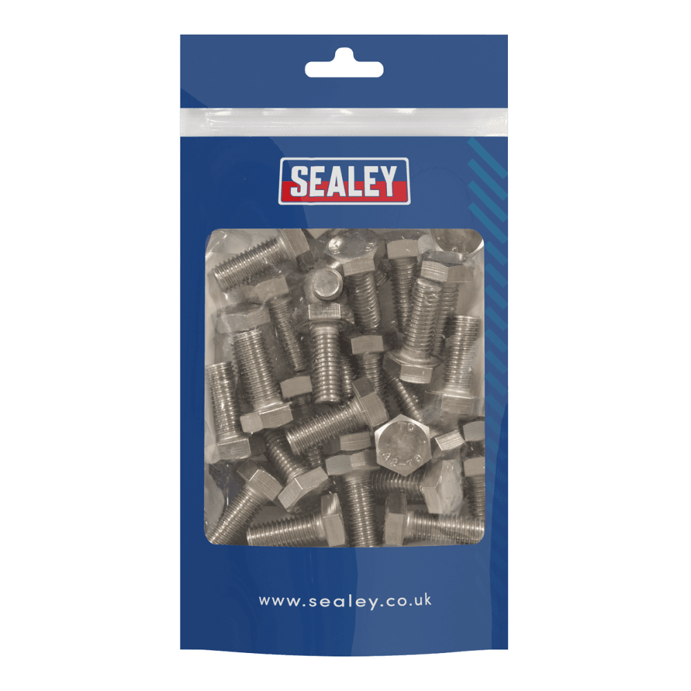 Stainless Steel Hex Head Set Screw M10 X 25 A2, DIN 933 - Pack of 25 Model No- S1025