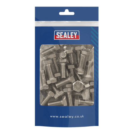 Stainless Steel Hex Head Set Screw M10 X 25 A2, DIN 933 - Pack of 25 Model No- S1025