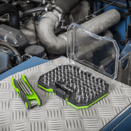 Siegen Specialised Bit Set & Folding Hex Keys with Tool Tray 170pc Model No- S01275