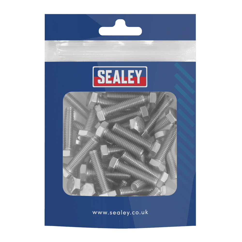 Stainless Steel Set Screw M6 x 25mm 1mm Pitch, DIN 933 - Pack of 50 Model No- S625S