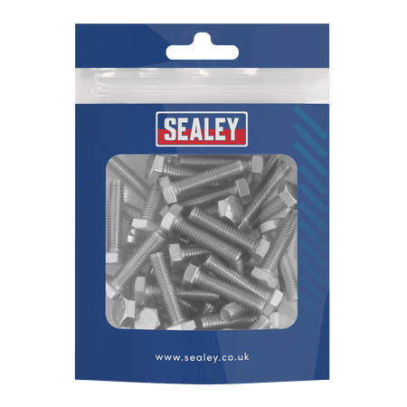 Stainless Steel Set Screw M6 x 25mm 1mm Pitch, DIN 933 - Pack of 50 Model No- S625S