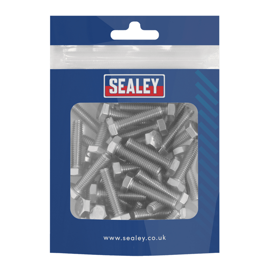 Stainless Steel Set Screw M6 x 25mm 1mm Pitch, DIN 933 - Pack of 50 Model No- S625S