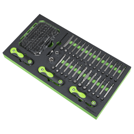 Siegen Specialised Bit Set & Folding Hex Keys with Tool Tray 170pc Model No- S01275