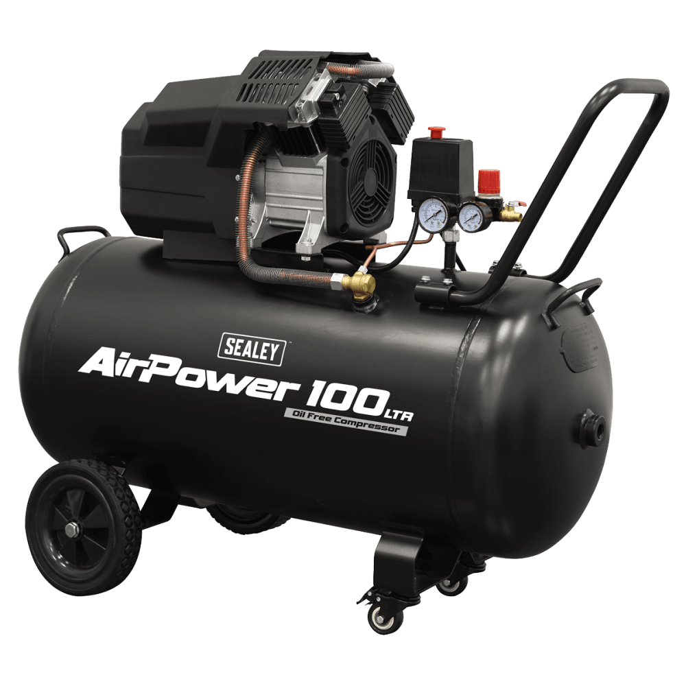 Air Compressor 100L V-Twin Oil Free Direct Drive 3hp Model No- SAC10002