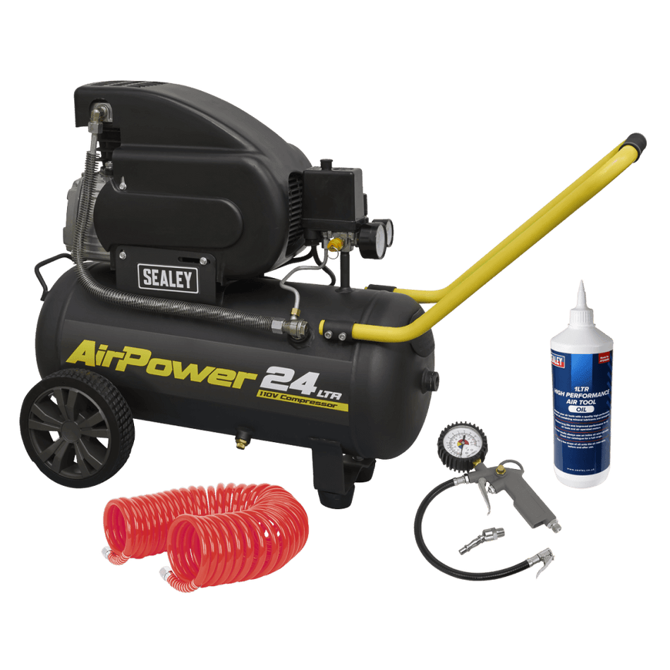 24L Direct Drive Air Compressor Combo 2hp 110V Model No- SAC2420E110VSC