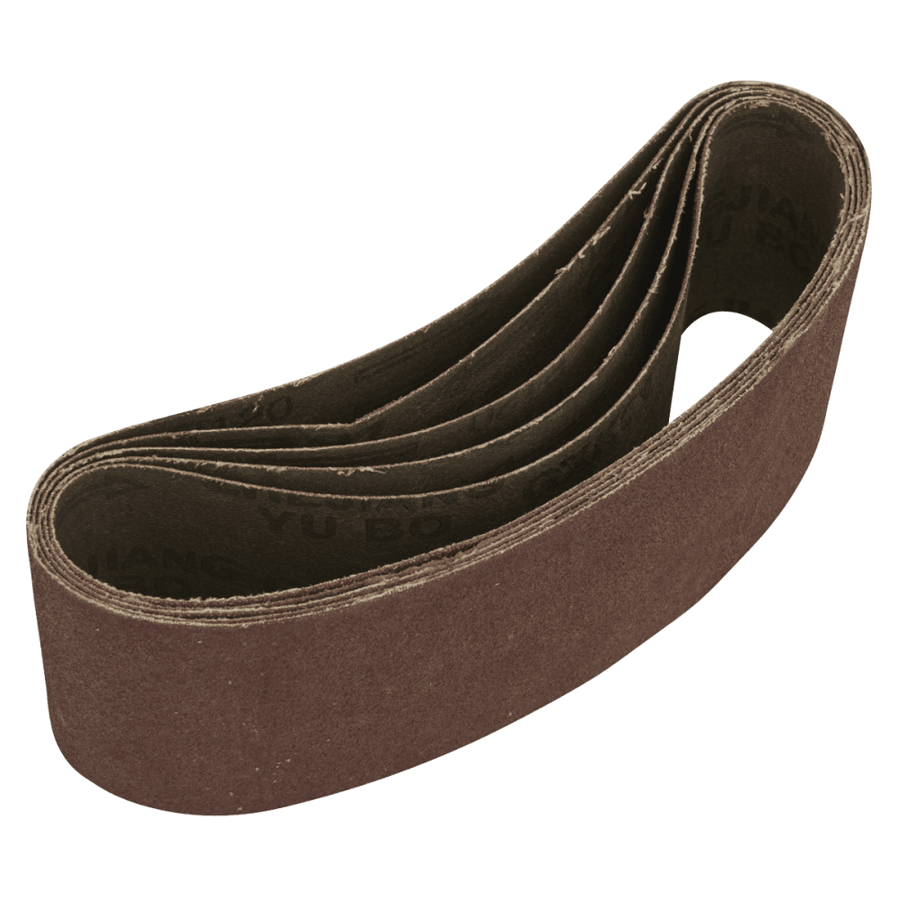 76 x 457mm Sanding Belt 120Grit - Pack of 5 Model No- SB120457