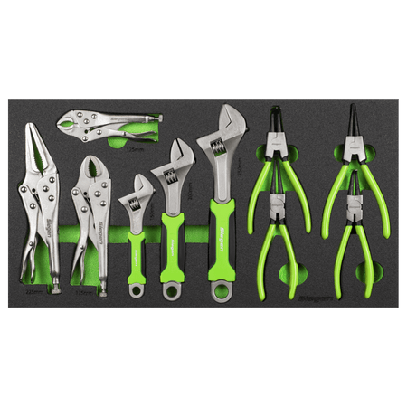 Siegen Adjustable Wrench & Pliers Set with Tool Tray 10pc Model No- S01278