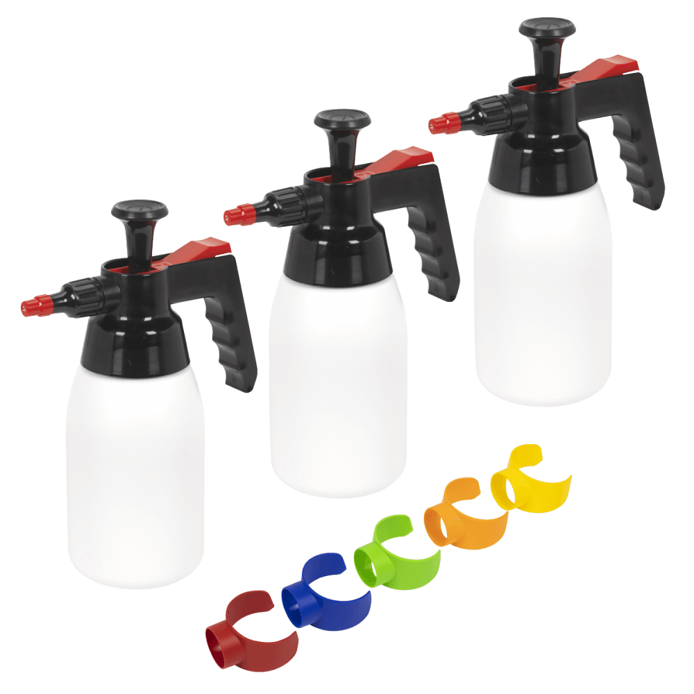 Premium Pressure Solvent Sprayers & Colour-Coded Caps Combo 1L : Model No- SCSGCOMBO