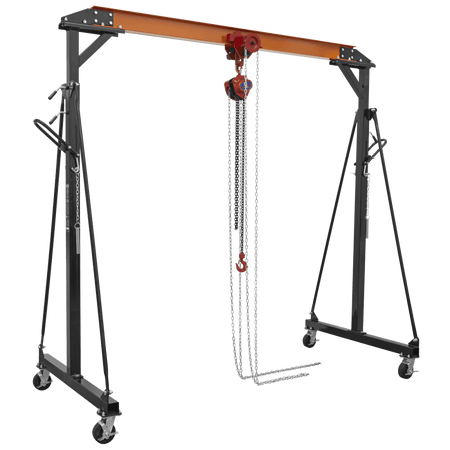 Portable Adjustable Gantry Crane with Geared Trolley Combo 1 Tonne Model No- SG1000KITG