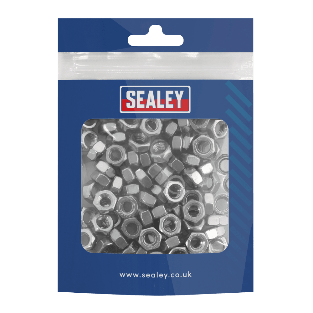 Stainless Steel Nut M6 x 1mm, DIN 934 - Pack of 100 Model No- SS6