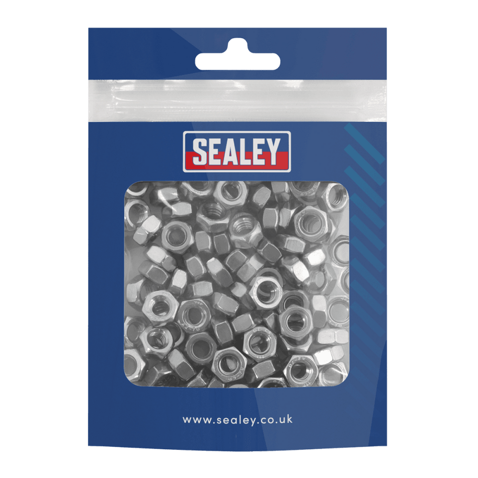 Stainless Steel Nut M6 x 1mm, DIN 934 - Pack of 100 Model No- SS6