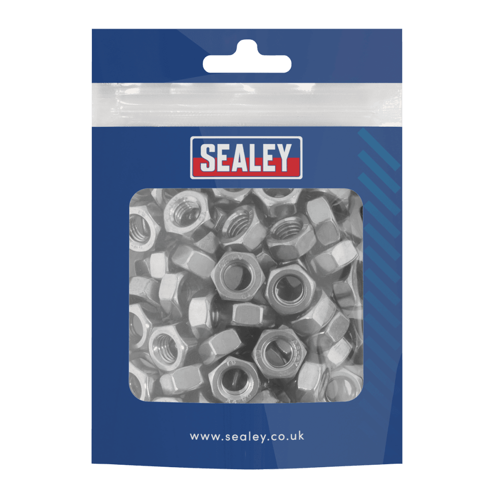 Stainless Steel Full Nut M8 x 1.25 pitch, DIN 934 - Pack of 100 Model No- SS8