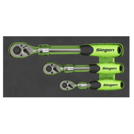 Siegen Extendable Ratchet Wrench Set 3pc Model No- S01285