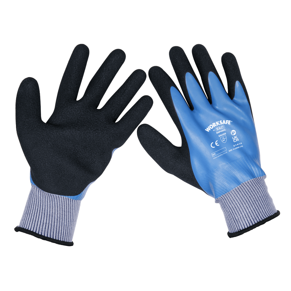Worksafe Waterproof Latex Gloves, X-Large - Pair Model No- SSP49XL