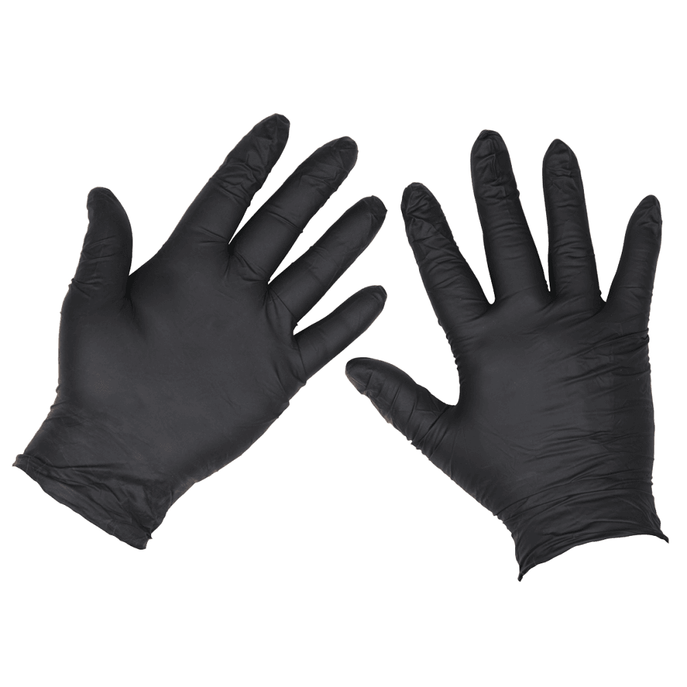 Extra-Thick Powder-Free Disposable Nitrile Gloves, Large - Pack of 100 Model No- SSP60L