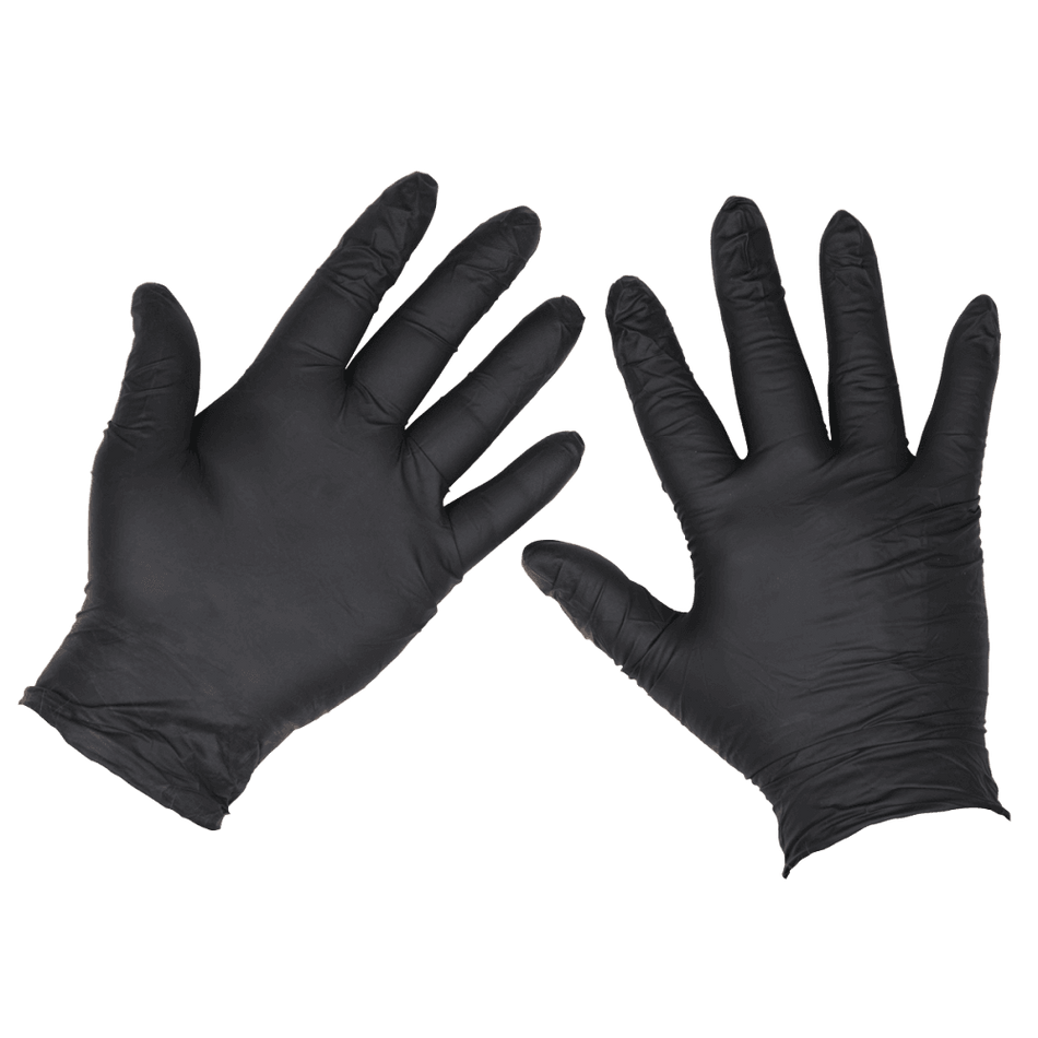 Extra-Thick Powder-Free Disposable Nitrile Gloves, Large - Pack of 100 Model No- SSP60L