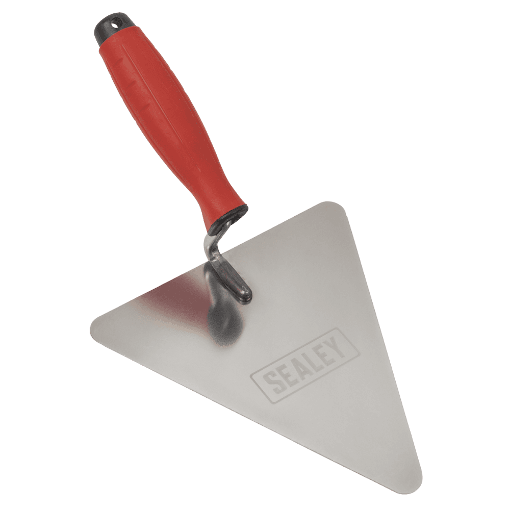 Stainless Steel Triangular Brick Trowel with Rubber Handle 180mm Model No- T1205