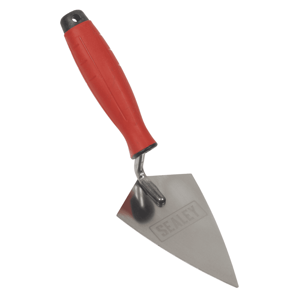 Stainless Steel Sharp Pointing Trowel with Rubber Handle 140mm Model No- T1222