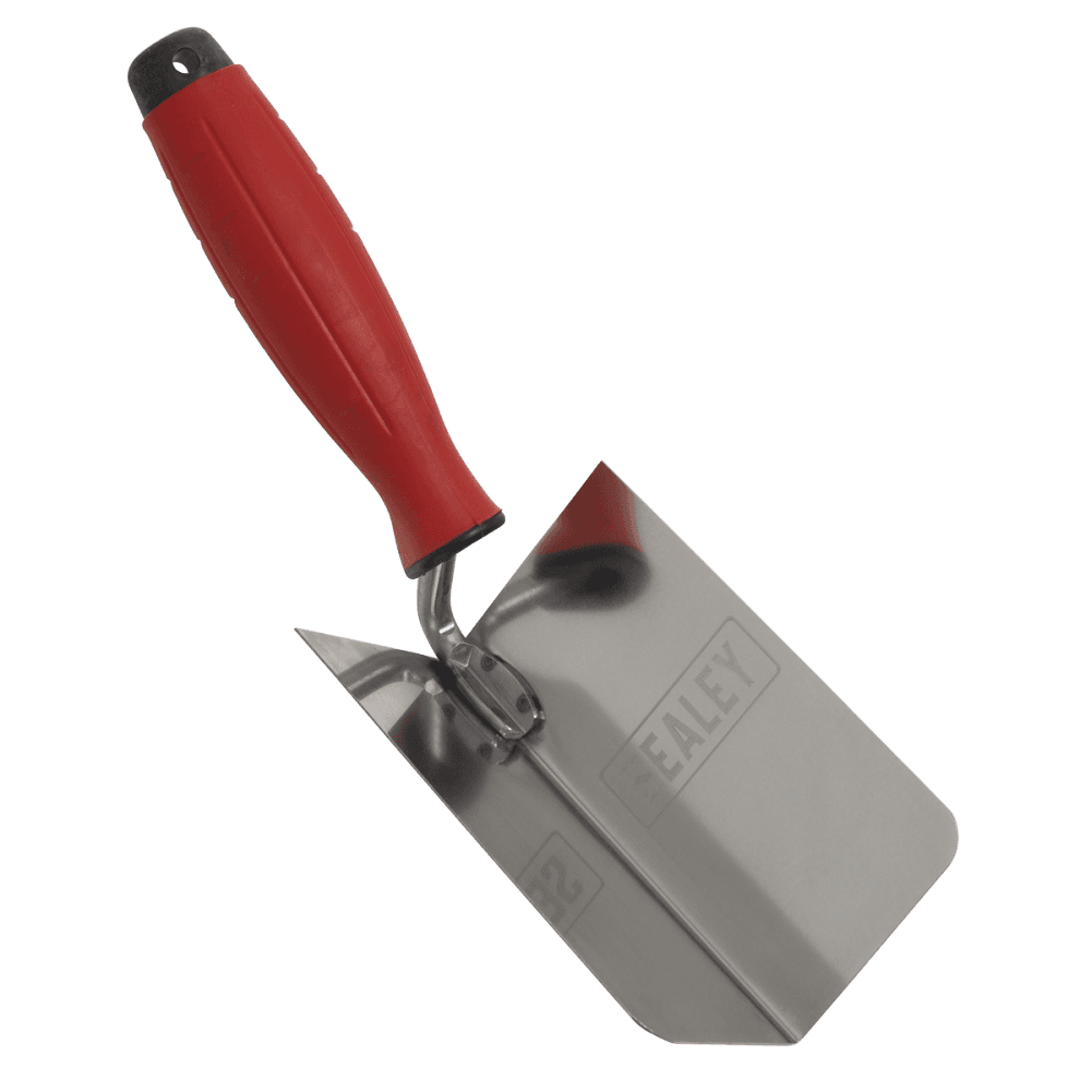 Stainless Steel Internal Corner Trowel with Rubber Handle 120 x 60mm Model No- T1802