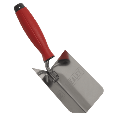 Stainless Steel Internal Corner Trowel with Rubber Handle 120 x 60mm Model No- T1802