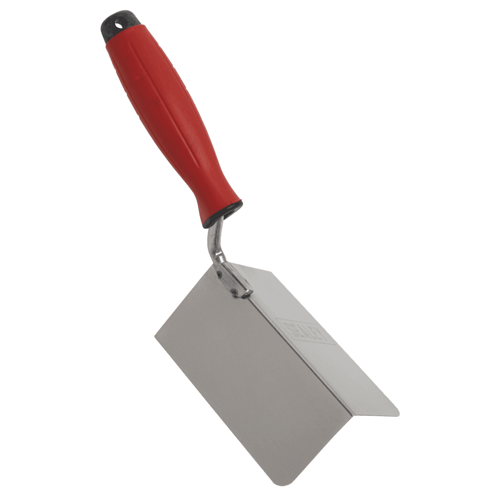 Stainless Steel External Corner Trowel with Rubber Handle 120 x 60mm Model No- T1803