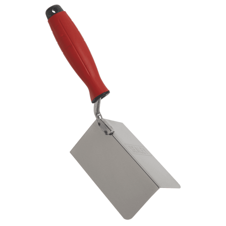 Stainless Steel External Corner Trowel with Rubber Handle 120 x 60mm Model No- T1803