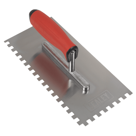 Stainless Steel 8mm Notched Trowel with Rubber Handle 270mm Model No- T7808