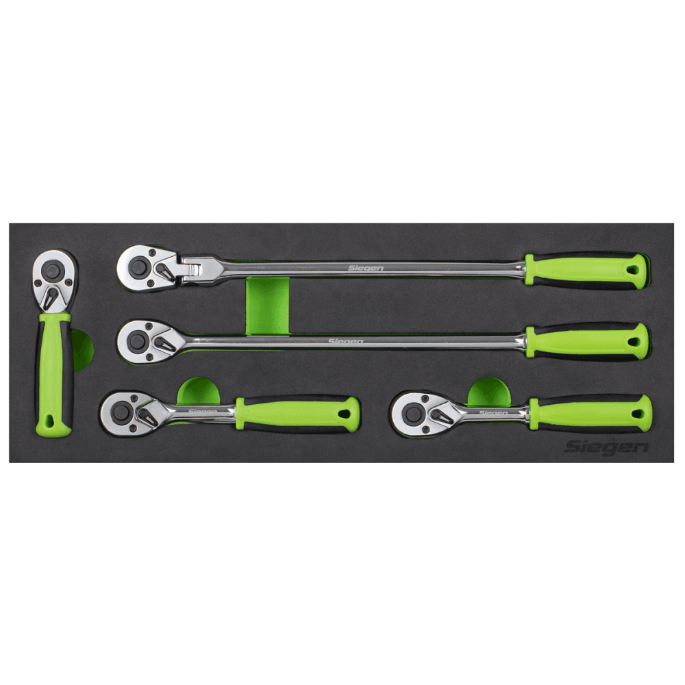 Ratchet Wrench Set 1/4"Sq 5pc Drive Flip Reverse Model No- S01290