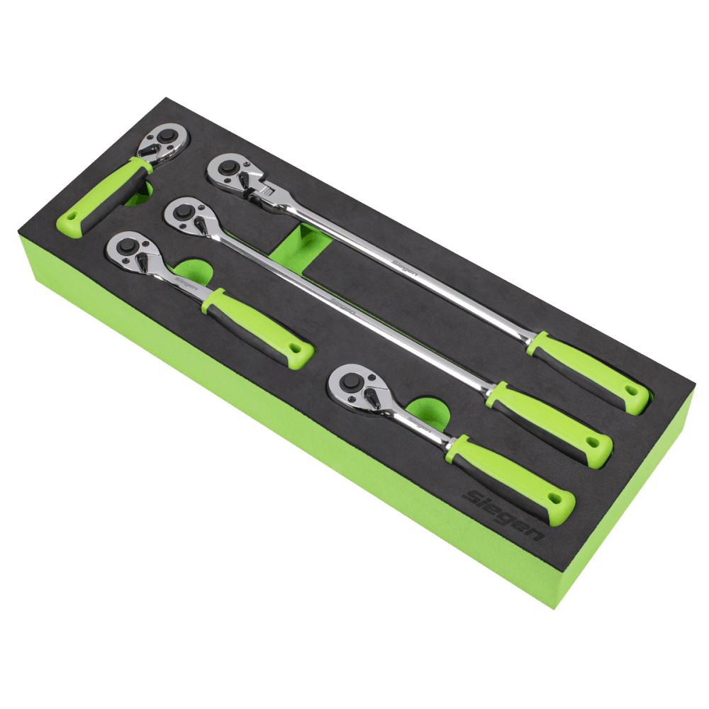 Ratchet Wrench Set 1/4"Sq 5pc Drive Flip Reverse Model No- S01290