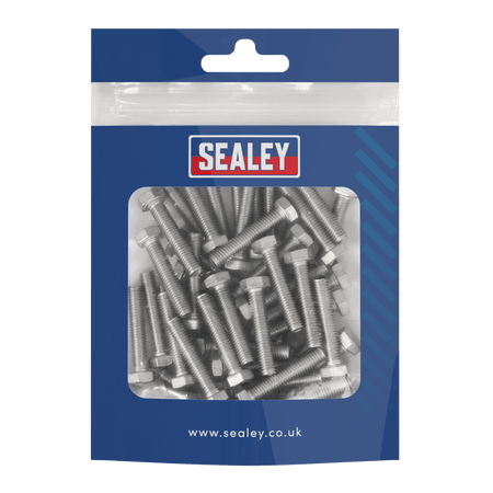 Stainless Steel Hex Head Set Screw DIN 933 - M5 X 25 A2 - Pack of 50 Model No- S525