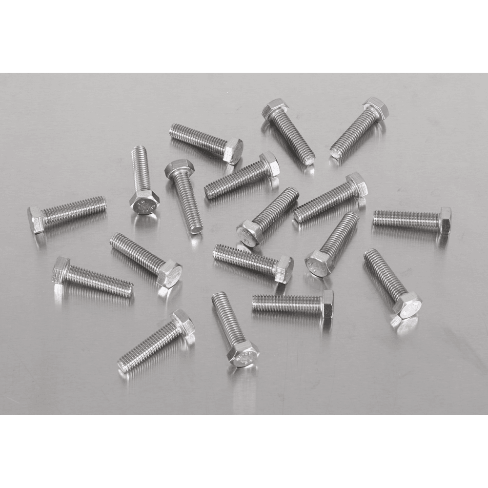Stainless Steel Set Screw M6 x 25mm 1mm Pitch, DIN 933 - Pack of 50 Model No- S625S
