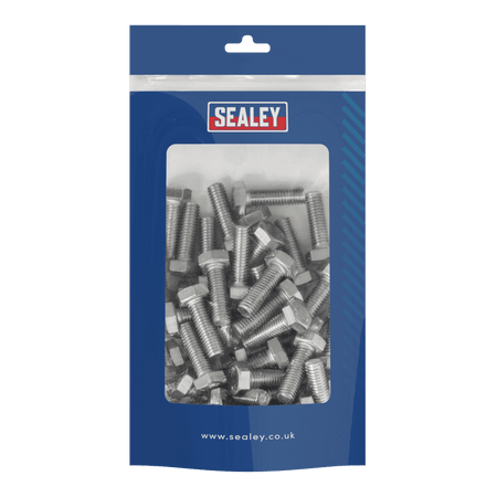 Stainless Steel Hex Head Set Screw DIN 933 - M8 X 25 A2 - Pack of 50 Model No- S825S