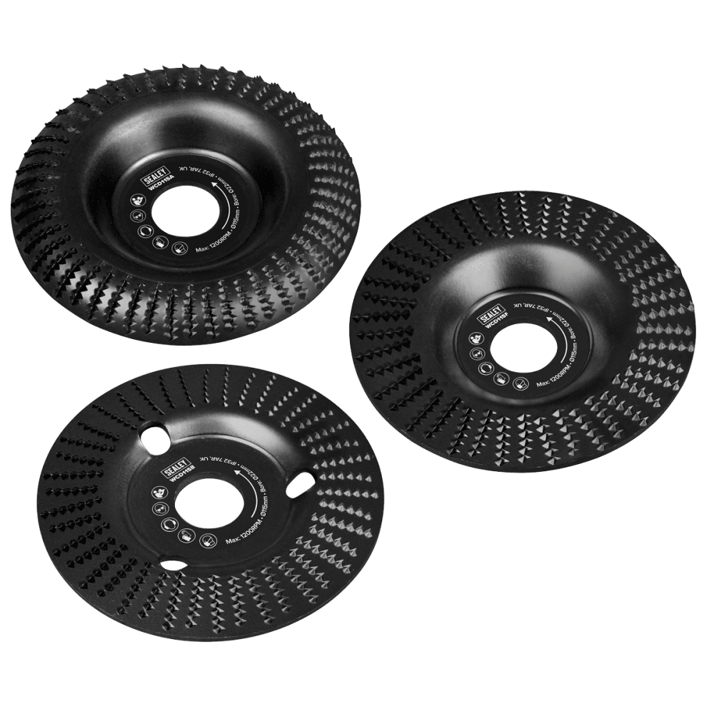115mm Wood Carving Disc 22mm Bore - Pack of 3 Model No- WCD1153