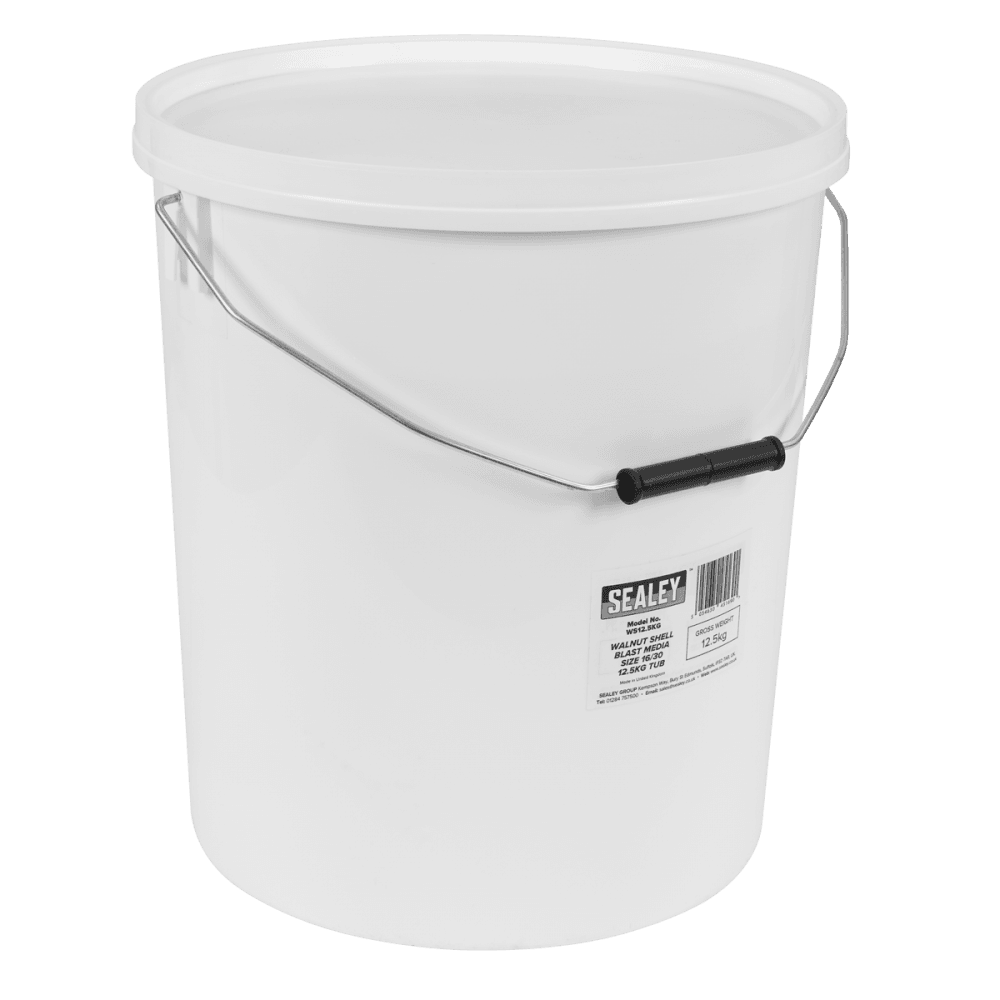 Walnut Shell Blast Media - Size 16/30 - 12.5kg Tub Model No- WS12.5KG