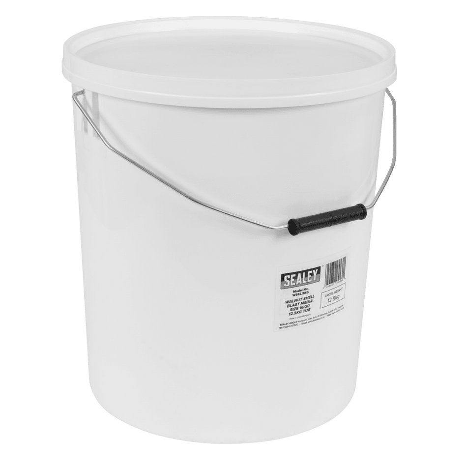 Walnut Shell Blast Media - Size 16/30 - 12.5kg Tub Model No- WS12.5KG