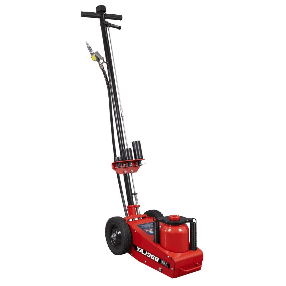 Air Operated Single Stage Trolley Jack 35 Tonne : Model No- YAJ35B