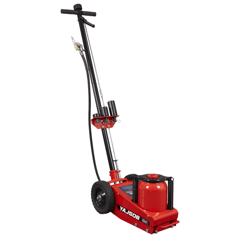 Air Operated Single Stage Trolley Jack 50 Tonne : Model No- YAJ50B