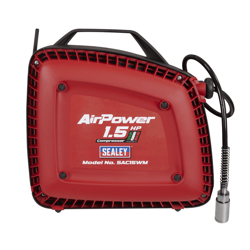 Wall Mounting Oil Free Air Compressor 1.5hp with 7m Retractable Hose Reel Model No- SAC15WM