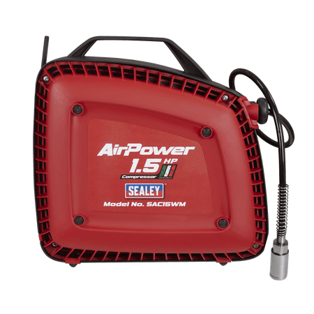 Wall Mounting Oil Free Air Compressor 1.5hp with 7m Retractable Hose Reel Model No- SAC15WM