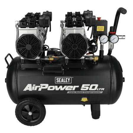50L Low Noise Oil Free Direct Drive Air Compressor 2 x 2hp Model No- SAC5001S