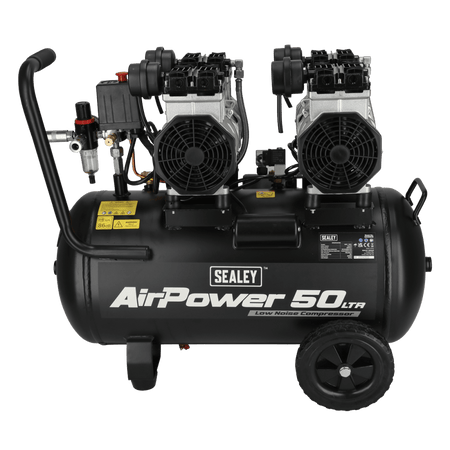 50L Low Noise Oil Free Direct Drive Air Compressor 2 x 2hp Model No- SAC5001S