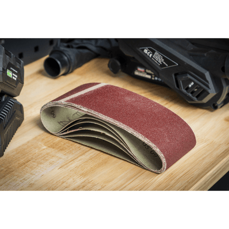 76 x 457mm Sanding Belt 120Grit - Pack of 5 Model No- SB120457