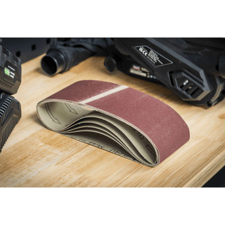 76 x 457mm Sanding Belt 240Grit - Pack of 5 Model No- SB240457