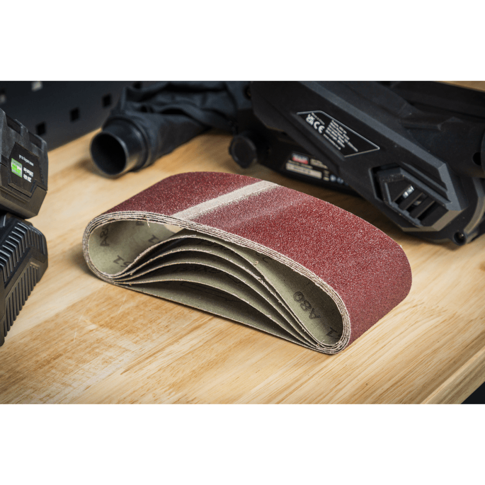 76 x 457mm Sanding Belt 80Grit - Pack of 5 Model No- SB80457
