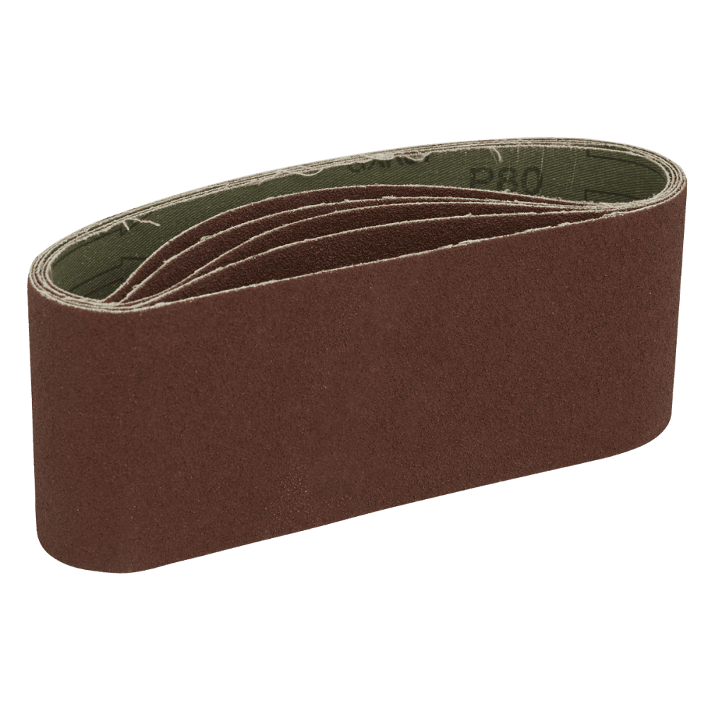 76 x 457mm Sanding Belt 80Grit - Pack of 5 Model No- SB80457