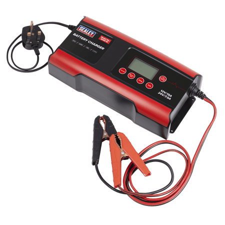 12/24V Compact Smart Battery Charger & Maintainer 15A Model No- SCBC15