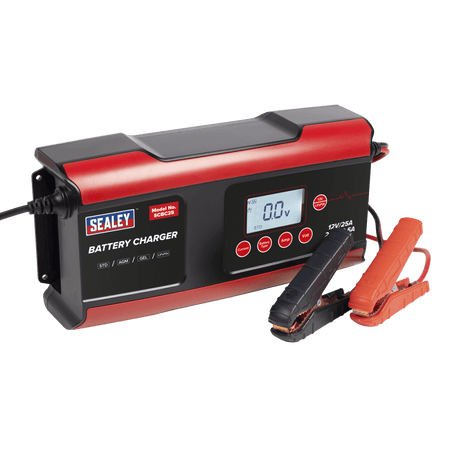 12/24V Compact Smart Battery Charger and Maintainer 25A Model No- SCBC25